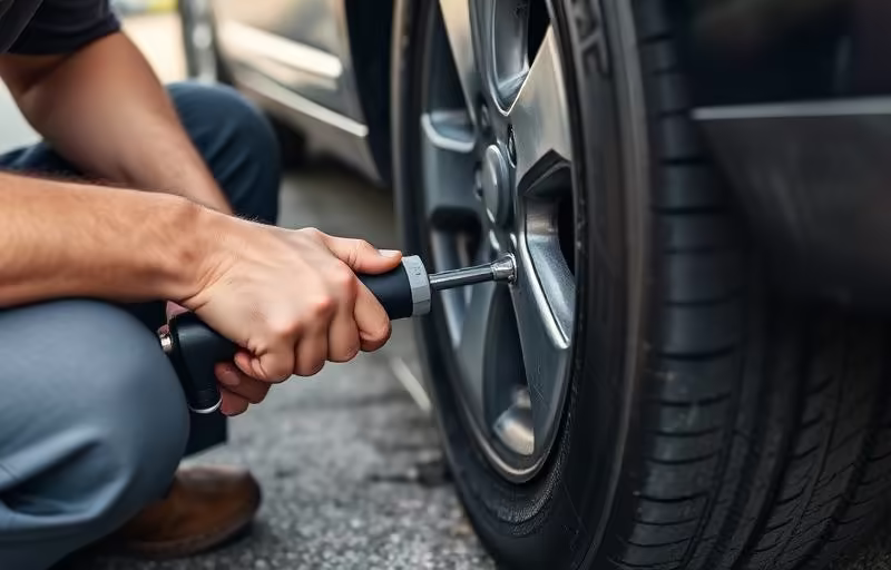 Flat tire changing service